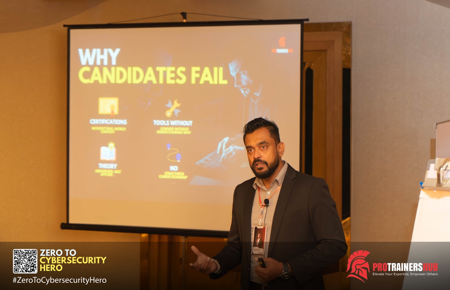 Kushantha delivering cybersecurity training
